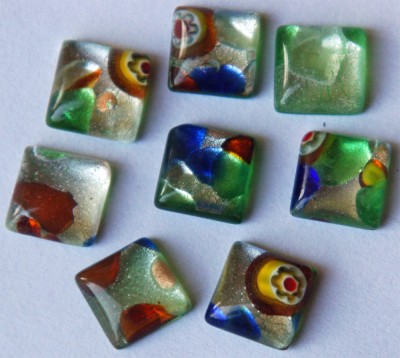 Mosaik Ideen Edel-Mixgrün 1x1 cm Nr.13, 8 St.- ca. 5g