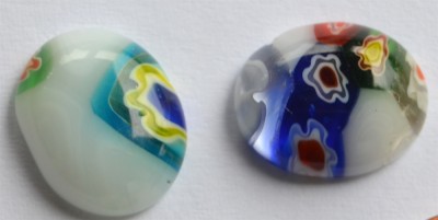 Bastelideen Schmuck mosaik oval bunt 10x12 mm Nr.1, 12 St.-ca.6g