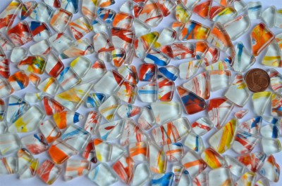 Glasmosaiksteine softglas unregel. Muster N780, 100g ca. 60St. Glasmosaiksteine softglas unregel. Muster N780, 100g ca. 60St.