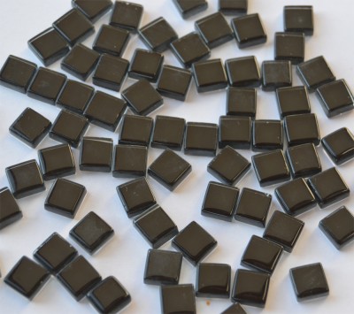 Mini Mosaik Softglas schwarz 1x1cm 220 St. ca. 180g