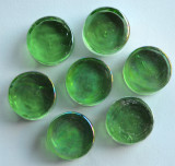 Deko Mosaiksteine irisierend rund 2cm grün 7 St.-ca. 37g
