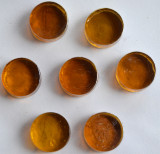 Deko Mosaiksteine irisierend rund 2cm orange 7 St.-ca. 37g Deko Mosaiksteine irisierend rund 2cm orange 7 St.-ca. 37g