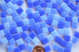 Mini Mosaik Blaumix 8x8mm Glas Mosaiksteine 50g. ca. 90 St. Mini Mosaik Blaumix 8x8mm Glas Mosaiksteine 50g. ca. 90 St.