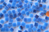 Mini Mosaik mit Flimmer Capriblau, 1x1 cm 300 St.- ca.204g Mini Mosaik mit Flimmer Capriblau, 1x1 cm 300 St.- ca.204g