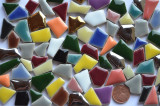 Bruchmosaik 5-20mm Keramik Flip Mini bunt 4mm stark 100g ca.90St. Bruchmosaik 5-20mm Keramik Flip Mini bunt 4mm stark 100g ca.90St.