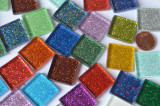 Glitzer Mosaiksteine Buntmix 2x2cm 40 St.- ca. 140g