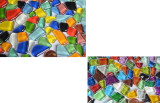 Mosaiksteine Mix unregelm. Softglas Glitzer-normal 150g ca.100St Mosaiksteine Mix unregelm. Softglas Glitzer-normal 150g ca.100St