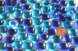 Deko Mosaiksteine Glasnuggets 10-12mm Blaumix 70g ca.50St.