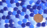 Mini Mosaiksteine glänzend rund 8mm Blaumix 40g, ca. 90-100 St. Mini Mosaiksteine glänzend rund 8mm Blaumix 40g, ca. 90-100 St.