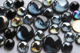 Glasnuggets Schwarzmix, 2 versch. Größen 17-30 mm 30 St. ca.150g