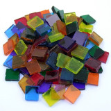 Tiffany Glas bunt transparent 1x1cm 200g. ca. 300 St. Tiffany Glas bunt transparent 1x1cm 200g. ca. 300 St.