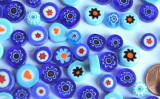 Millefiori Glas Mosaiksteine rund Blaumix 7-15mm 30g ca.25-30St. Millefiori Glas Mosaiksteine rund Blaumix 7-15mm 30g ca.25-30St.