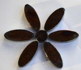 1 Blütenset schwarz/anthrazit irisierend 7 St. Glassteine ca.90g 1 Blütenset schwarz/anthrazit irisierend 7 St. Glassteine ca.90g