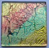 Glas Mosaiksteine 5x5cm Blattstruktur Muster N2, 1 St. ca24g Glas Mosaiksteine 5x5cm Blattstruktur Muster N2, 1 St. ca24g