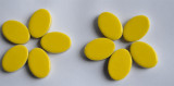 Keramik Mosaiksteine oval 22-23 mm gelb 10 St.- ca. 15g Keramik Mosaiksteine oval 22-23 mm gelb 10 St.- ca. 15g