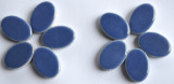 Keramik Mosaiksteine oval 22-23 mm blau 10 St.- ca. 15g Keramik Mosaiksteine oval 22-23 mm blau 10 St.- ca. 15g