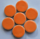 Keramik Mosaiksteine rund glanzend 17-18 mm orange 10 St.- 20g Keramik Mosaiksteine rund glanzend 17-18 mm orange 10 St.- 20g