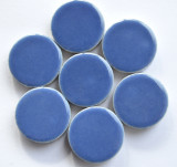 Keramik Mosaiksteine rund glanzend 17-18 mm blau 10 St.- 20g Keramik Mosaiksteine rund glanzend 17-18 mm blau 10 St.- 20g