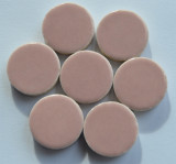 Keramik Mosaiksteine rund glanzend 17-18 mm rosa 10 St.- 20g