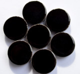 Keramik Mosaiksteine rund glanzend 17-18 mm schwarz 10 St.- 20g Keramik Mosaiksteine rund glanzend 17-18 mm schwarz 10 St.- 20g