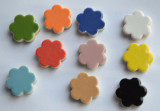 Mosaik Basteln Keramik Blüten ca. 22-23 mm bunt 10 St.- ca. 22g