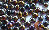Glasnuggets 10-12mm schwarz opak irisierend, NICHT transp. 70g, ca50St. Glasnuggets 10-12mm schwarz opak irisierend, NICHT transp. 70g, ca50St.