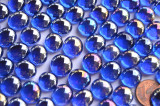 Mini Glasnuggets 10-12mm kobaltblau irisierend 70g, ca. 50 St.
