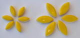 Mosaiksteine Blattform aus Keramik 2 Größen gelb 36 St.- ca32g Mosaiksteine Blattform aus Keramik 2 Größen gelb 36 St.- ca32g