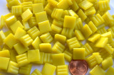 Glas Mosaiksteine 1x1cm gelb 200g, ca 300 St. Glas Mosaiksteine 1x1cm gelb 200g, ca 300 St.