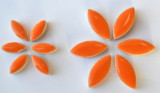 Mosaiksteine Blattform aus Keramik 2 Größen orange 36 St.- ca32g Mosaiksteine Blattform aus Keramik 2 Größen orange 36 St.- ca32g