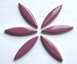 Mosaiksteine Blattform 6cm lang Keramik lila 6 St.- ca.45g