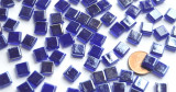 Mini Mosaiksteine dunkelblau hochglänzend 8x8mm 50g ca.90St.