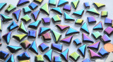 Glas Mosaiksteine unregelmäßig in Spektralfarben 100g, ca.50 St.
