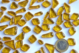 Glitter Mosaiksteine unregelmäßig gelb 100g ca. 60 St. Glitter Mosaiksteine unregelmäßig gelb 100g ca. 60 St.