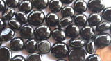 Glasnuggets 10-12mm schwarz opak, NICHT transp. 70g ca. 50 St.