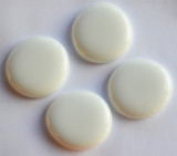 Dekosteine XL 32-37mm weiß opak nicht transparent 4 Stück ca. 70g.