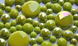 Glasnuggets hellgrün Mix opak in 3 Größen 10-44 mm, 230g, ca. 75 St. Glasnuggets hellgrün Mix opak in 3 Größen 10-44 mm, 230g, ca. 75 St.
