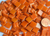 Glas Mosaiksteine orange 1x1cm 200g., ca. 300 Stück