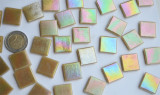 Glasmosaiksteine schimmernd 2x2 cm beige 50 St.- ca. 145g