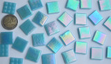 Glas Mosaiksteine schimmernd 2x2 cm hellblau 50 St.- ca. 145g Glas Mosaiksteine schimmernd 2x2 cm hellblau 50 St.- ca. 145g