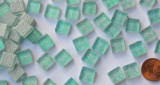 Mini Mosaiksteine Glitzer hell türkis 1x1cm 100 St.- ca. 85g Mini Mosaiksteine Glitzer hell türkis 1x1cm 100 St.- ca. 85g