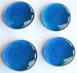 Glasnuggets XL 32-37mm blau transparent 4 St. ca. 65g