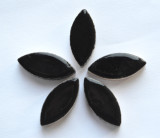Mosaiksteine Blattform ca. 2,5cm lang Keramik schwarz 5 St.- ca. 9g Mosaiksteine Blattform ca. 2,5cm lang Keramik schwarz 5 St.- ca. 9g