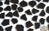 Bruchmosaik ca. 1-4cm Keramik schwarz 6mm stark 200g ca. 35 St. Bruchmosaik ca. 1-4cm Keramik schwarz 6mm stark 200g ca. 35 St.