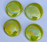 Glasnuggets XL 32-37mm hellgrün opak hochglänz/irisierend 4St.ca.70g.