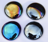 Glasnuggets XL 32-37mm schwarz opak hochglänz/irisierend 4St. ca.70g Glasnuggets XL 32-37mm schwarz opak hochglänz/irisierend 4St. ca.70g