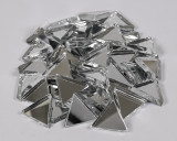 Spiegelmosaik dreieckig silber ca. 14mm, 125g ca. 195 St.