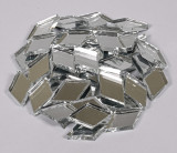 Spiegelmosaik Raute silber ca. 10x20mm, 125g ca. 155 St.