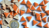 Mosaiksteine dreieckig Seitenlänge ca. 14 mm orange 50g ca.50 St.