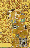 bemalte Wandfliesen 125x80 cm "Klimt: die Umarmung"
